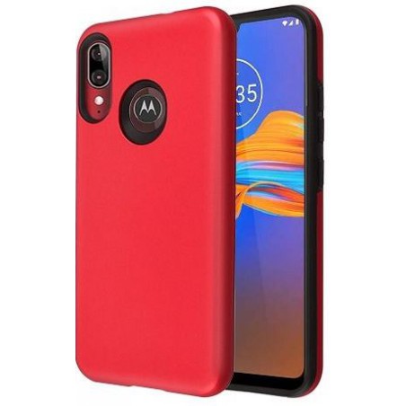 cover in silicone per moto e6 plus red