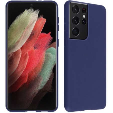 cover in silicone per samsung s21 ultra  blu