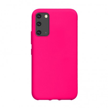 cover in silicone per samsung s20 fucsia