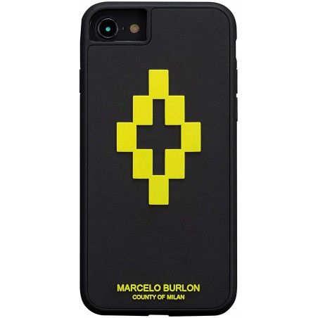 cover marcelo burlon iphone 6 6s 7 8 se 2020  cross yellow