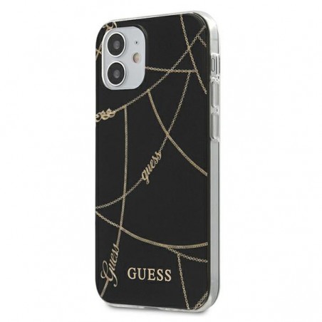 COVER GUESS  NERO-ORO IPHONE 12 / 12 PRO