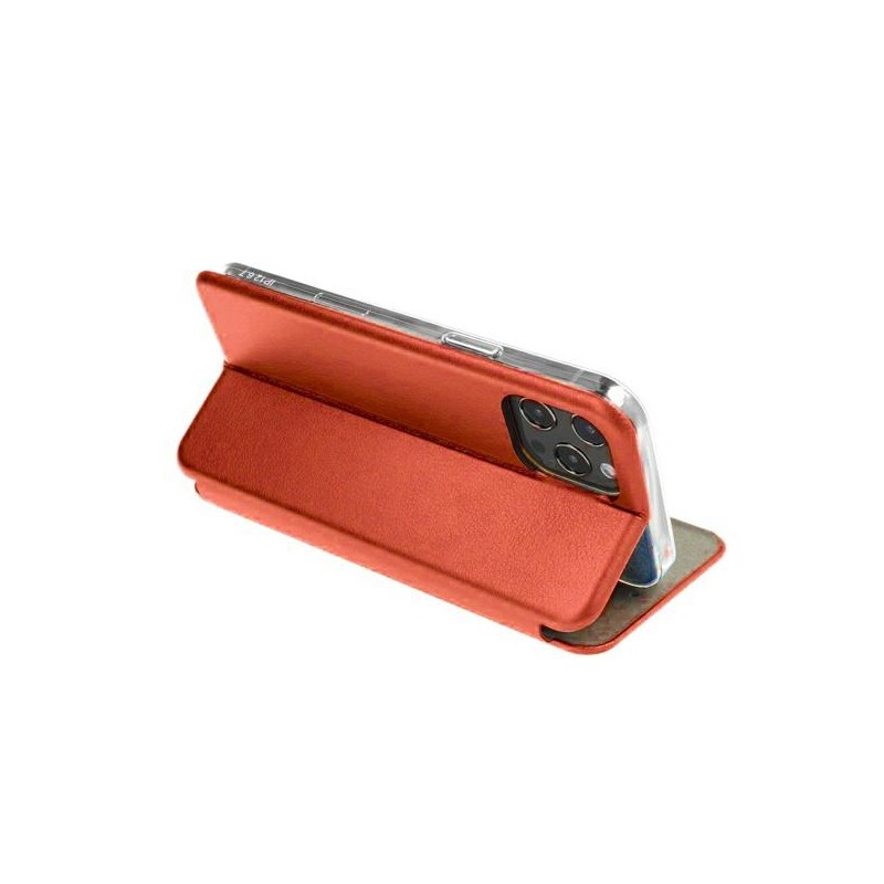 book a32 4g con porta carte di credito chiusura magnetica rossa
