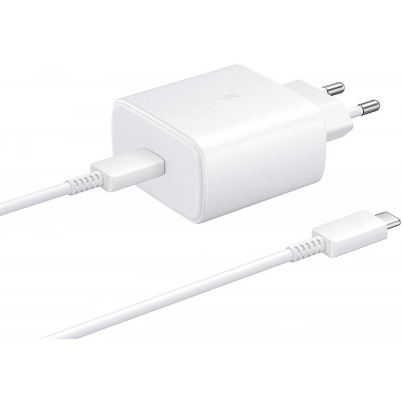 CARICABATTERIE ORIGINALE SAMSUNG USB-C 45 Watt COMPLETO DI CATO USBC/USBC CONFEZIONE BLISTER