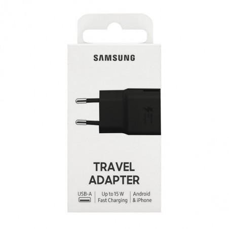 CARICABATTERIE DA RETE SAMSUNG EPTA20EWE USB 2A SENZA CAVO NERO IN BLISTER