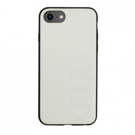 COVER ECOPELLE AUDI APPLE IPHONE 6 / 6S /  7/ 8 / SE ( 2020 ) BIANCA
