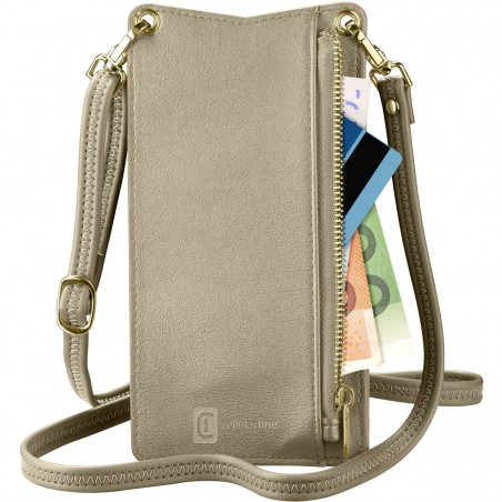 pochette mini bag universale
con tracolla bronzo