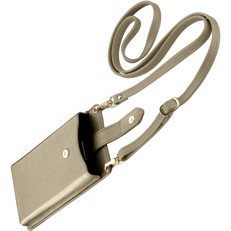 pochette mini bag universale
con tracolla bronzo