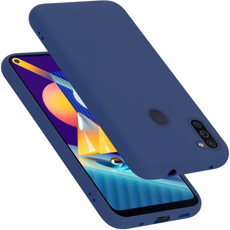 cover in silicone per samsung m11 blue