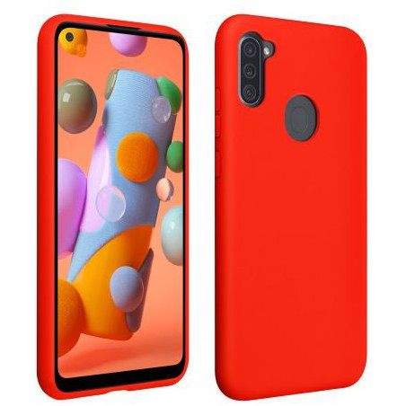 cover in silicone per samsung m11 rossa