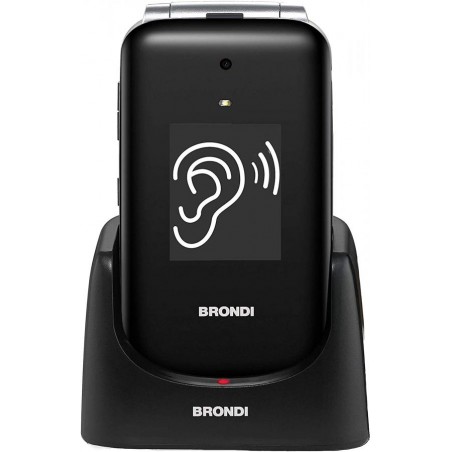 TELEFONO CELLULARE BRONDI AMICO SUPERVOX NERO/SILVER