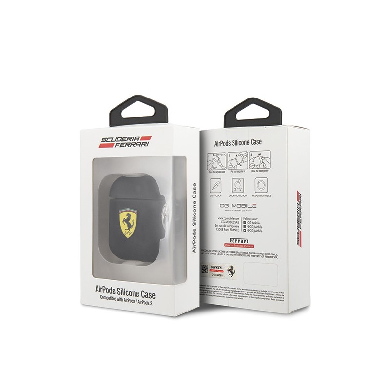 cover ferrari per airpods 1 / 2 silicone nero
