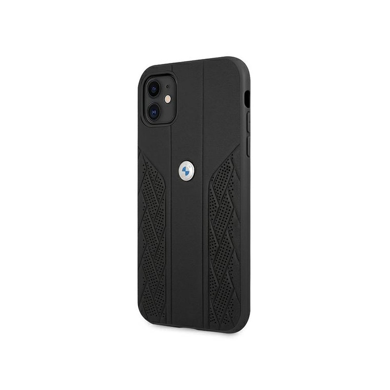cover bmw iphone 11 vera pelle  nera