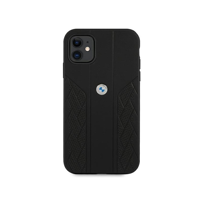 cover bmw iphone 11 vera pelle  nera