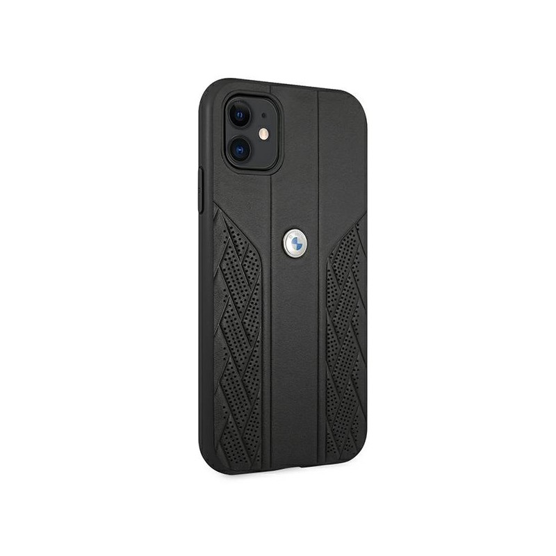 cover bmw iphone 11 vera pelle  nera