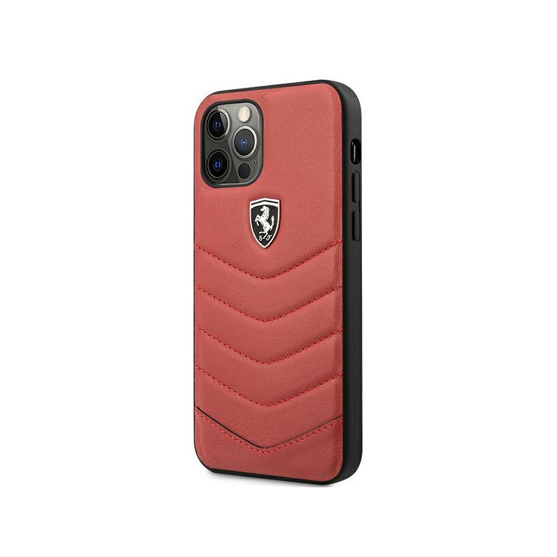 cover ferrari iphone 12/12 pro vera pelle  rossa