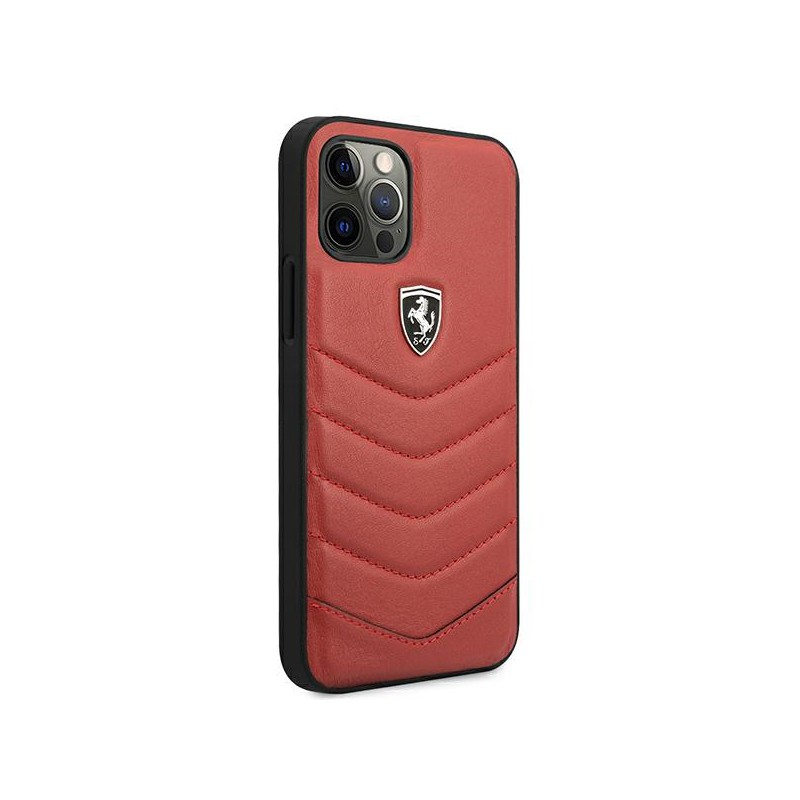 cover ferrari iphone 12/12 pro vera pelle  rossa