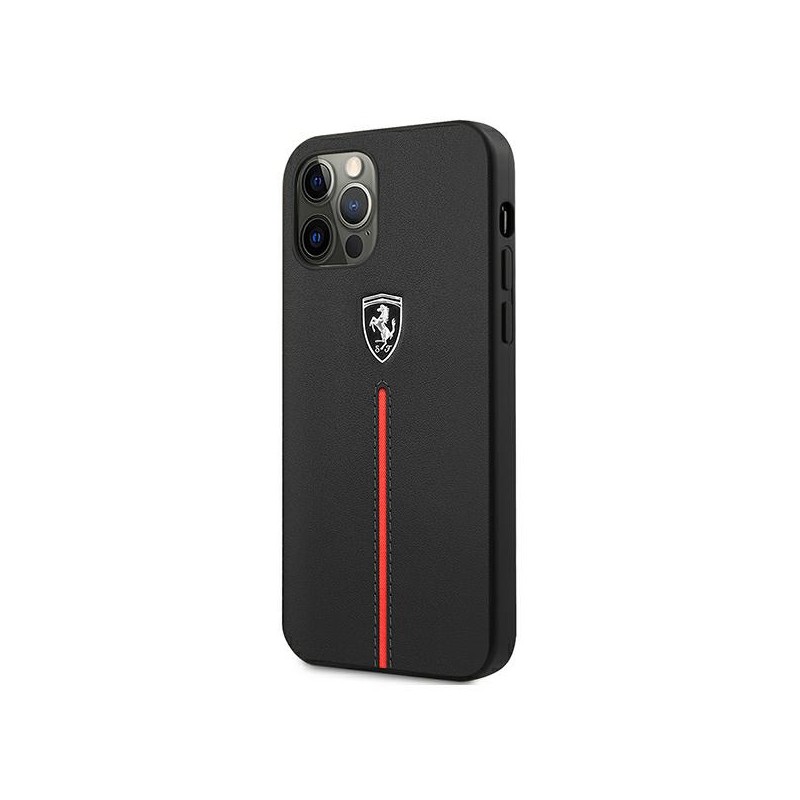 cover ferrari iphone 12 pro maxmax vera pelle  nera