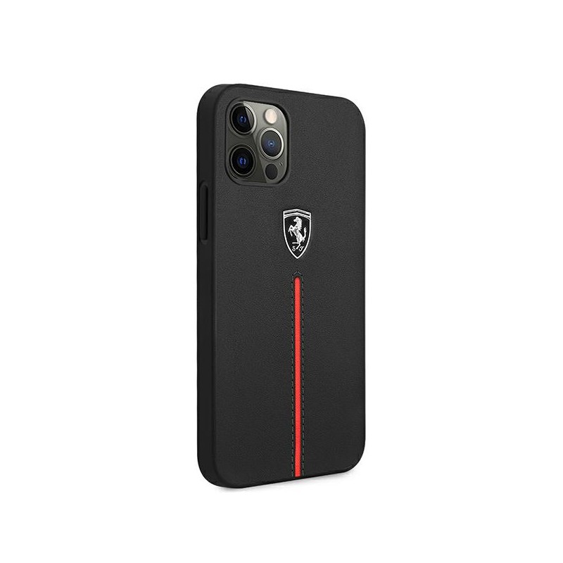 cover ferrari iphone 12 pro maxmax vera pelle  nera