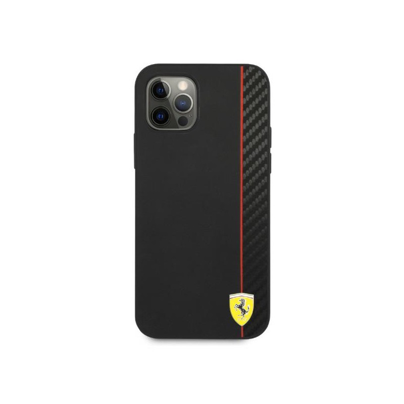 cover ferrari iphone pro max effetto carbonio nera