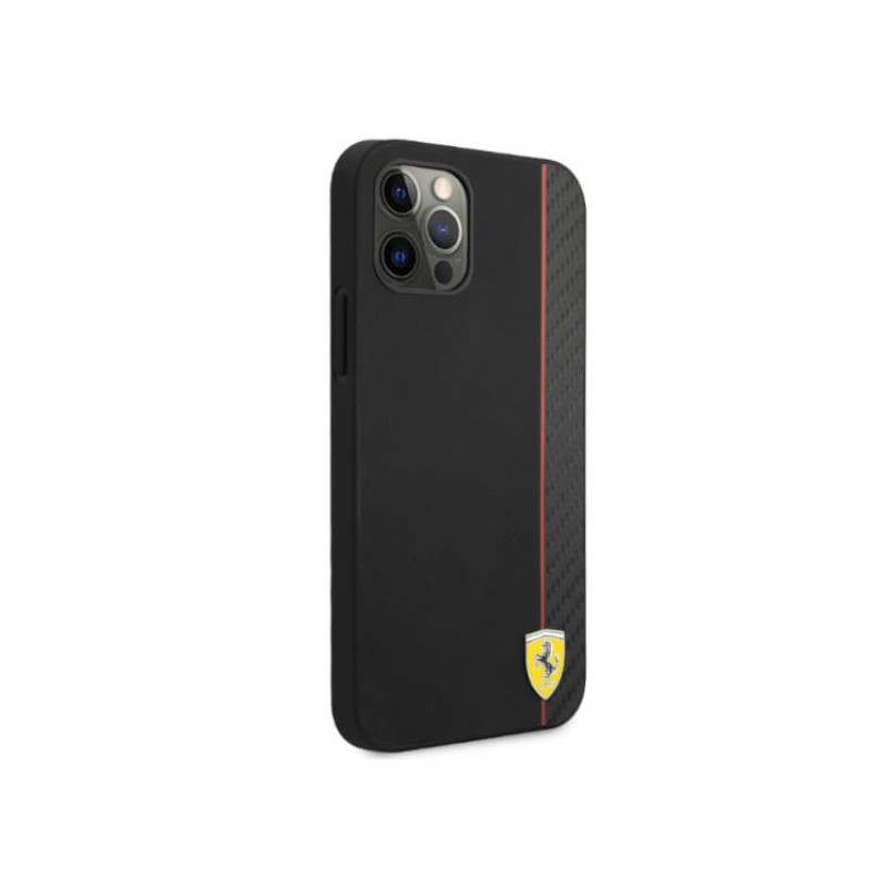 cover ferrari iphone pro max effetto carbonio nera