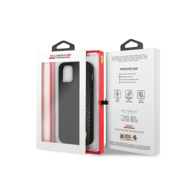 cover ferrari iphone pro max effetto carbonio nera