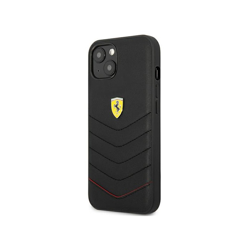 cover ferrari iphone 13 in vera pelle black