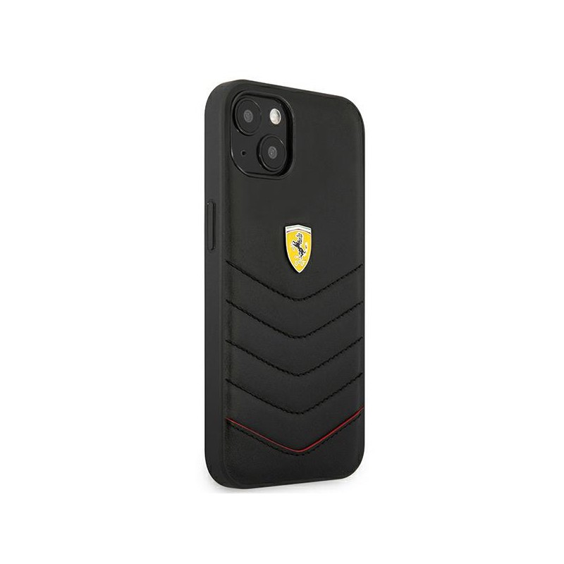 cover ferrari iphone 13 in vera pelle black