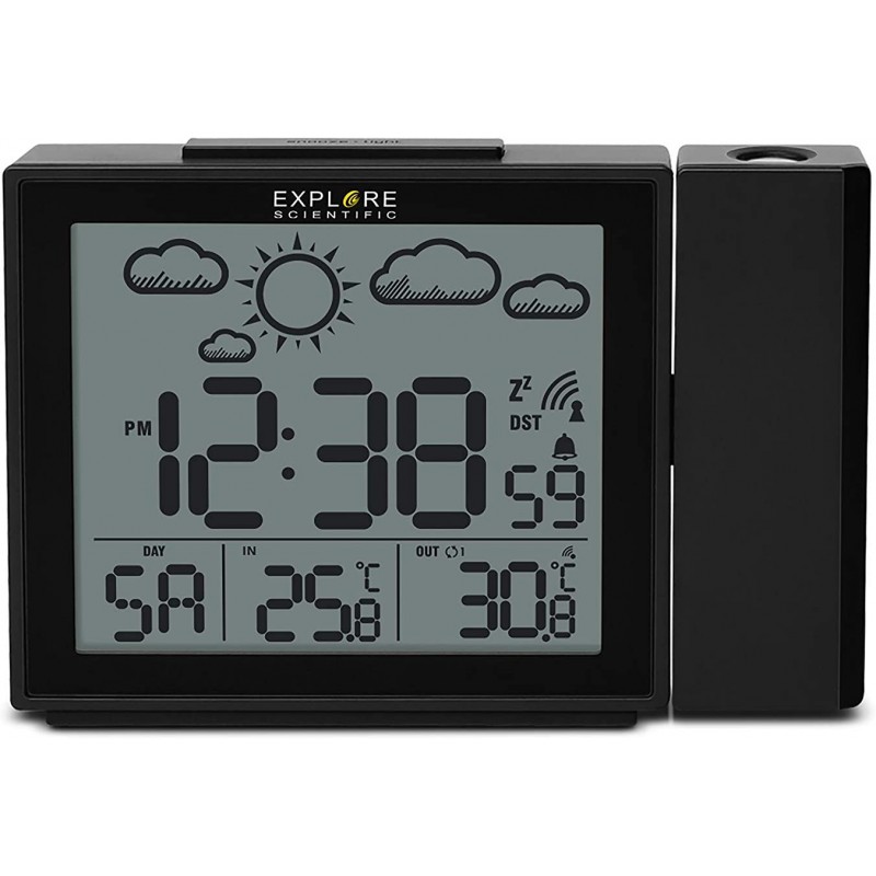 orologio a proiezione radiocontrollato previsioni del tempo e della temperatura interna e esterna
