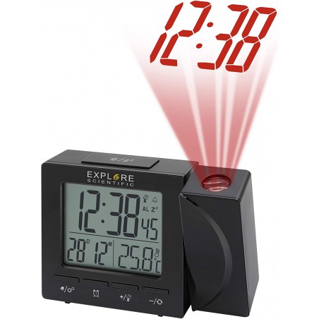 orologio a proiezione radiocontrollato nero