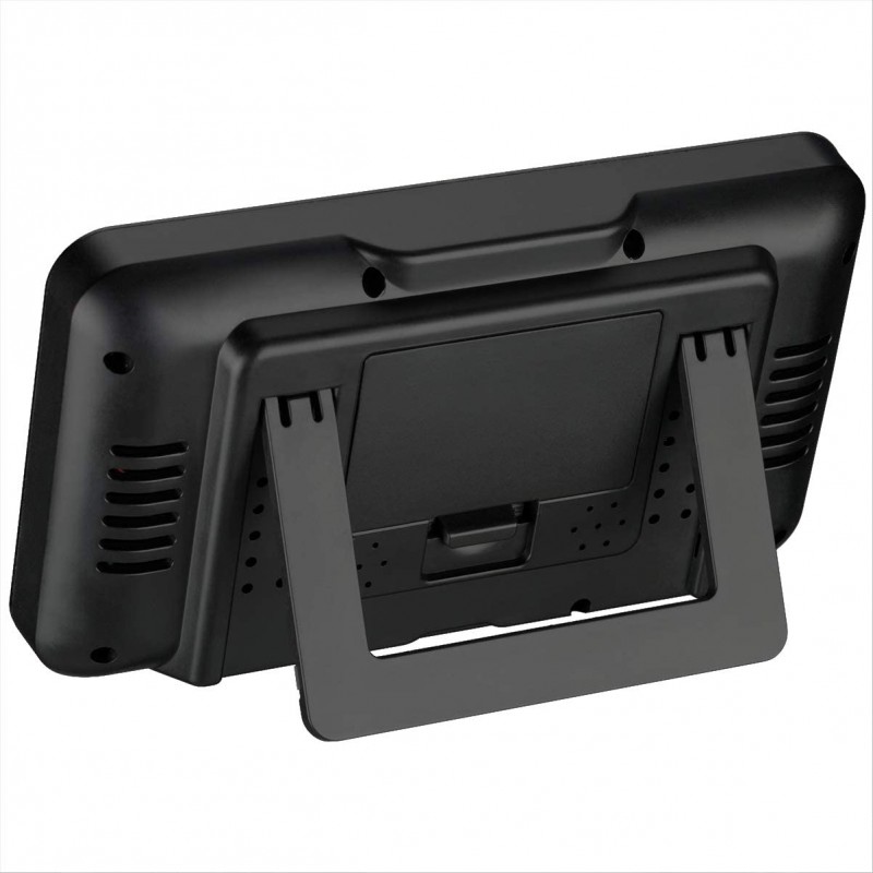 sveglia da tavolo radiocontrollato con temperatura e umidità interna nero