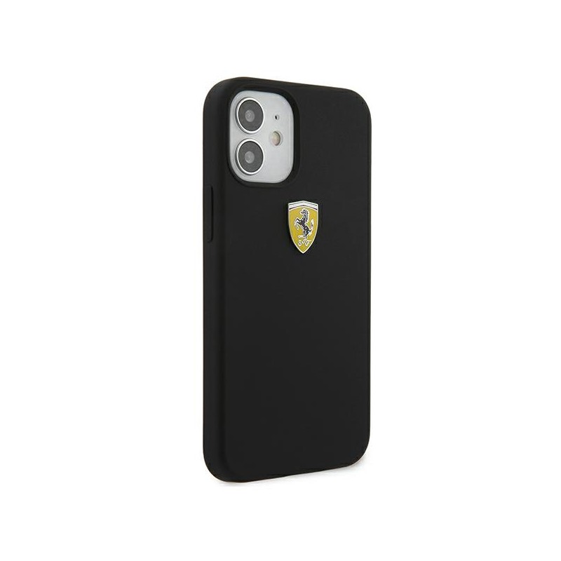 cover ferrari iphone 12 mini silicone  nera