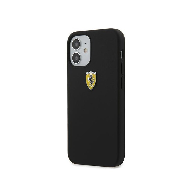cover ferrari iphone 12 mini silicone  nera