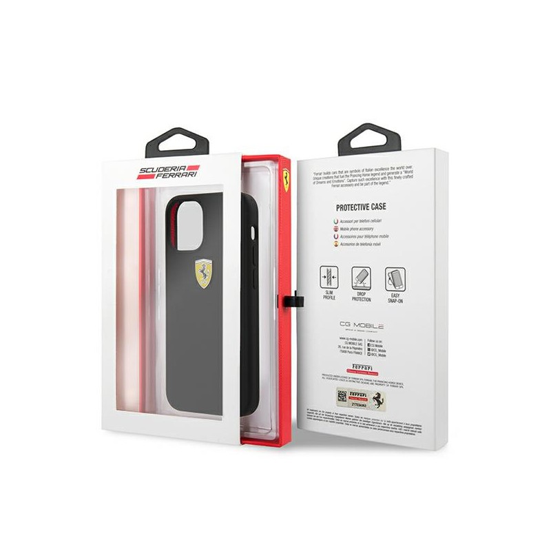 cover ferrari iphone 12 mini silicone  nera