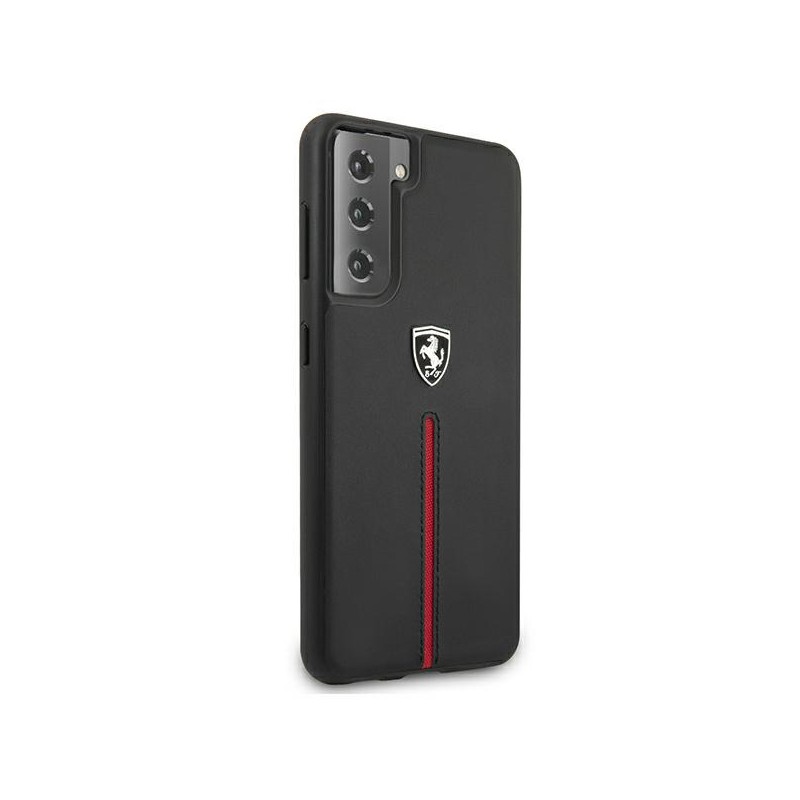 cover ferrari vera pelle nera samsung s21 plus