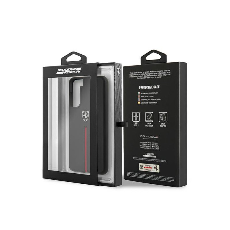 cover ferrari vera pelle nera samsung s21 plus