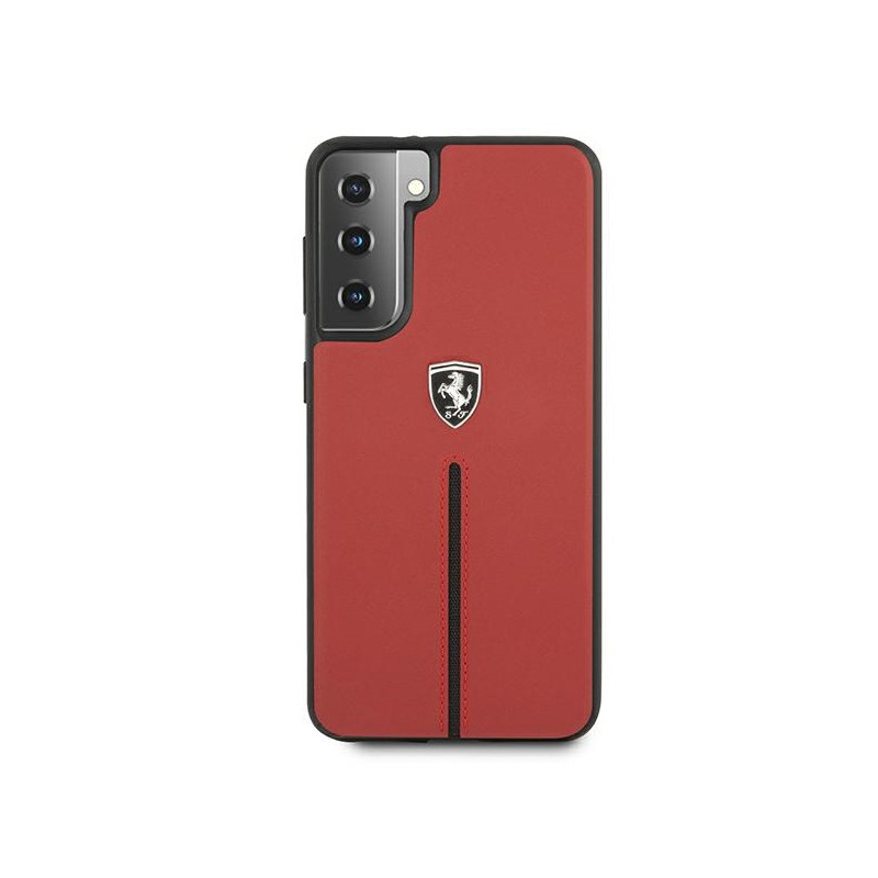 cover ferrari vera pelle rossa samsung s21