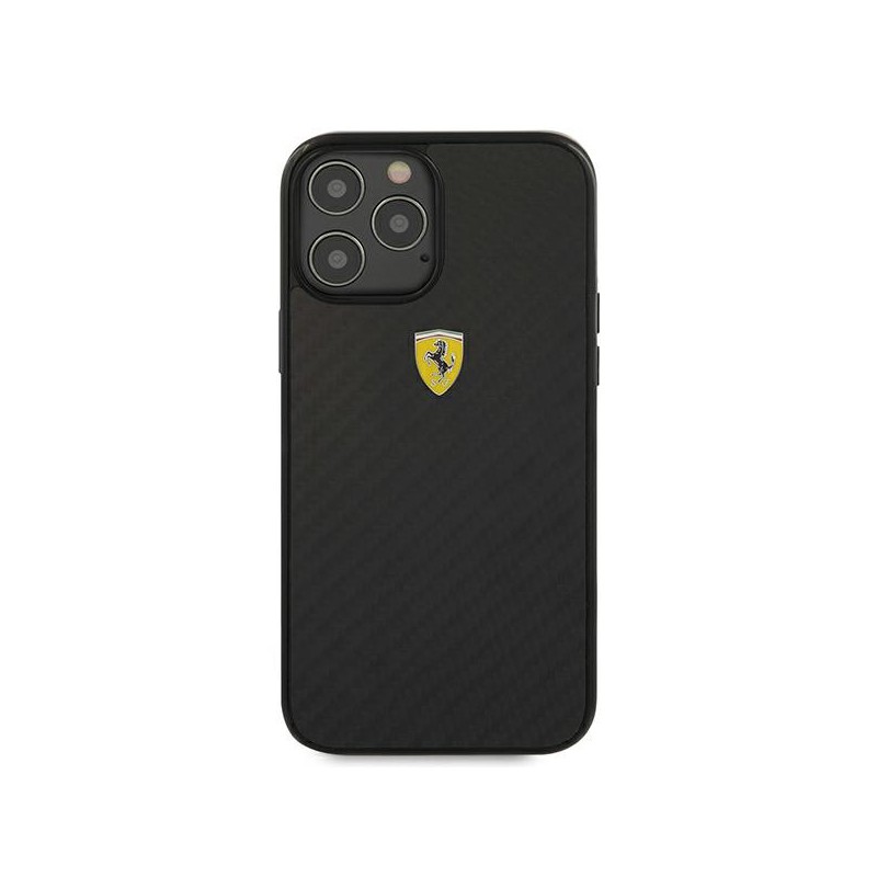 cover ferrari iphone 12 pro max effetto carbonio nera