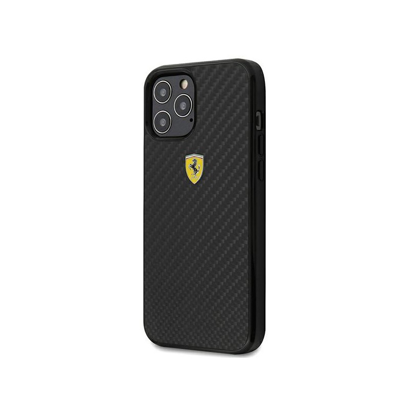 cover ferrari iphone 12 pro max effetto carbonio nera