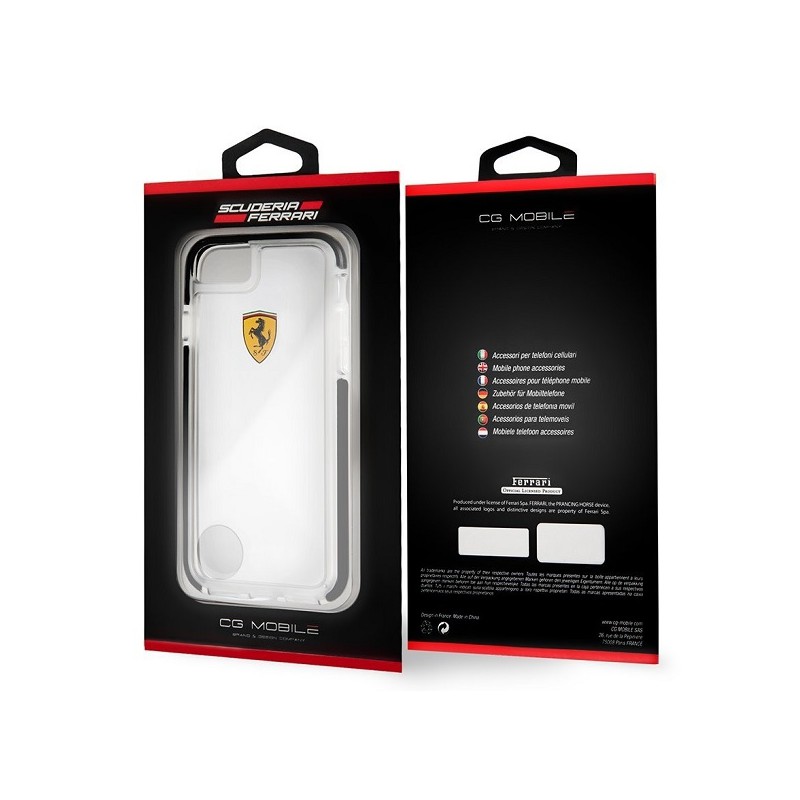 cover ferrari iphone 6s/ 7/ 8/ se ( 2020 ) shockproof transparent black