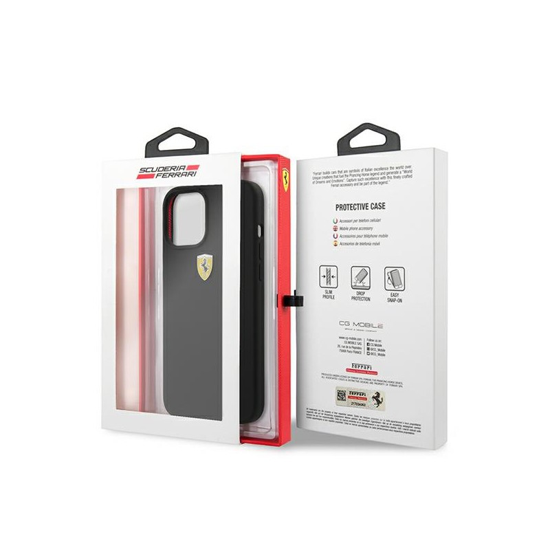cover ferrari iphone 12/12 pro silicone  nera